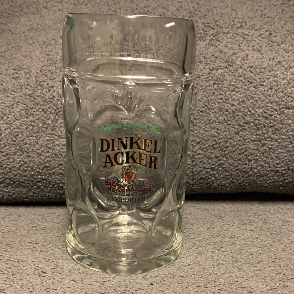 Dinkel Acker Glass Beer Stein